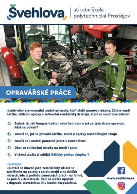 Opravářské práce - speciální tříletý obor