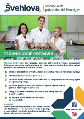 Technologie potravin - čtyřletý obor